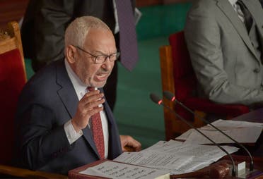 Tunisian Islamist-inspired Ennahdha party leader Rached Ghannouchi chairs the first session of the new parliament following the October elections in the capital Tunis, on November 13, 2019. (File photo)