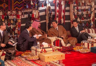 Japan PM Shinzo Abe started his five-day tour in Saudi Arabia where he met with King Salman bin Abdulaziz Al Saud and Saudi Crown Prince Mohammed bin Salman. (Photo: SPA)