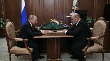 Russian President Vladimir Putin meets with Russia’s Tax Service chief Mikhail Mishustin in Moscow on January 15, 2020. (AFP)