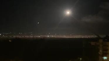 An image grab shows on November 20, 2019 reportedly shows Syrian air defence batteries responding to Israeli missiles targeting the southern outskirts of Damascus. (File photo: AFP)