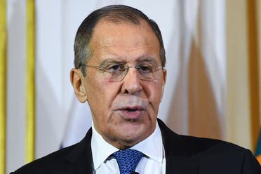 Russian Foreign Minister Sergey Lavrov at a press conference in Colombo on January 14, 2020. (AFP)