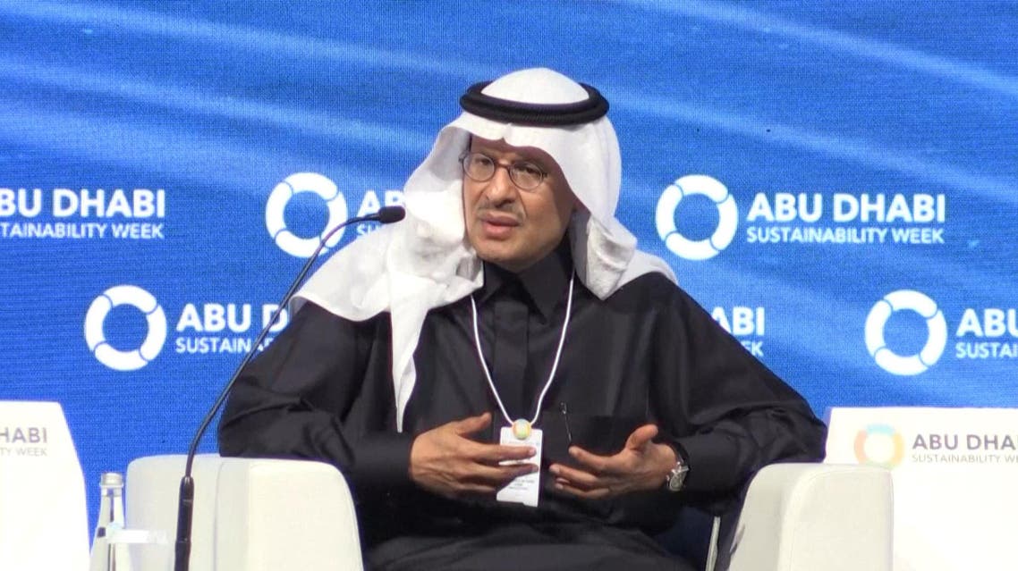 Saudi Arabian Energy Minister Prince Abdulaziz bin Salman at the Future Sustainability Summit, January 14, 2020. (Screengrab)