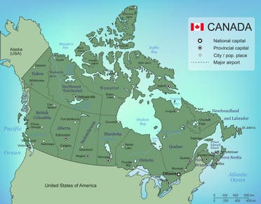 خريطقة لمقاطعات كندا