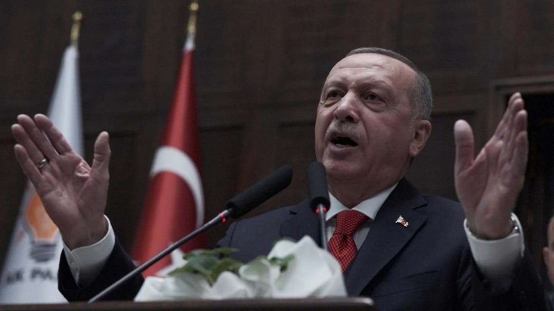 Turkish President Erdogan on January 14, 2020. (AP)