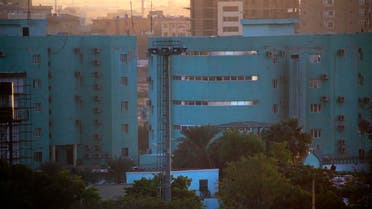 A photo taken on January 14, 2020, shows the headquarters of Sudan's Directorate of General Intelligence Service, in the Riyadh district of the capital Khartoum. (AFP)