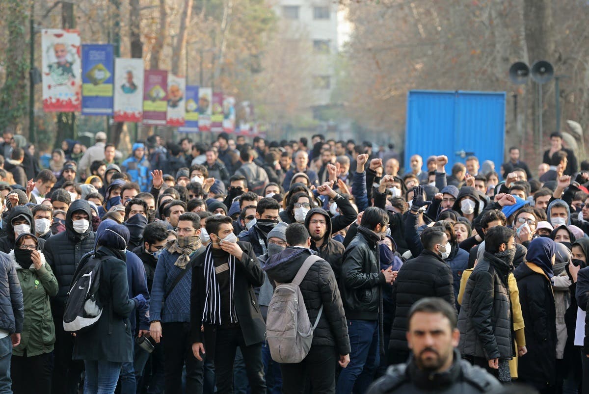 Iranian students gather for a demonstration over the downing of a Ukrainian airliner at Tehran University on January 14, 2020. (Photo: AP)