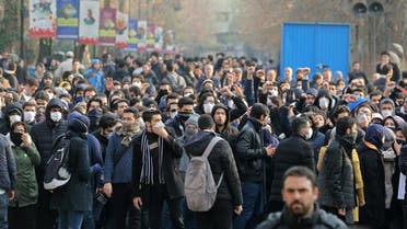 Iranian students gather for a demonstration over the downing of a Ukrainian airliner at Tehran University on January 14, 2020. (Photo: AP)