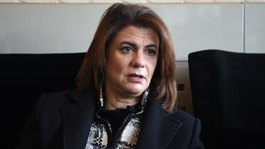 Lebanese Interior Minister Raya al-Hassan attends the opening session of a meeting of Arab Interior and Justice Ministers in the Tunisian capital Tunis on March 4, 2019.