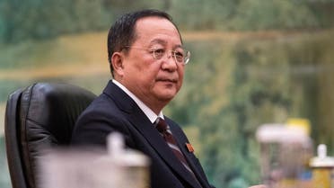 North Korean Foreign Minister Ri Yong Ho attends a meeting with China's President Xi Jinping at the Great Hall of the People in Beijing, on December 7, 2018. (AFP)