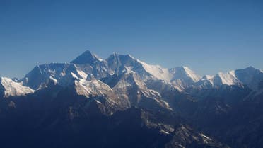 Mount Everest, the world highest peak, and other peaks of the Himalayan range are seen through an aircraft window during a mountain flight from Kathmandu, Nepal January 15, 2020. (Reuters)