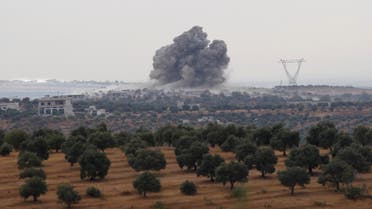Smoke billows following a reported Russian airstrike in the south of the northwestern Syrian province of Idlib near the village of Rakaya, on October 24, 2019. (File photo: AFP)