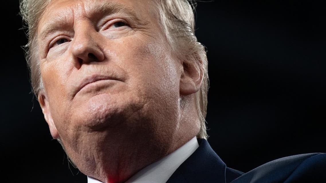 US President Donald Trump speaks during a "Keep America Great" campaign rally at Huntington Center in Toledo, Ohio. (AFP)