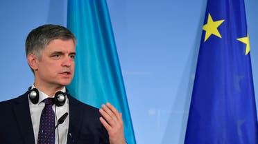 Ukrainian Foreign Minister Vadym Prystaiko at a press conference in Berlin on December 20, 2019. (File photo: AFP)