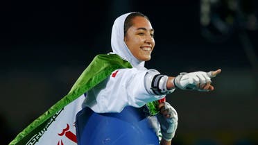 Picture shows Kimia Alizadeh at the 2016 Rio Olympics. (File photo: Reuters)