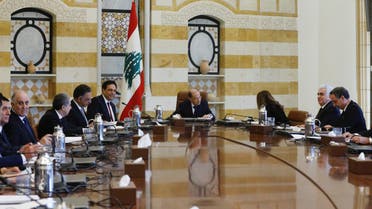 Lebanon's President Michel Aoun heads the first meeting of the new cabinet at the presidential palace in Baabda, Lebanon January 22, 2020. REUTERS/Mohamed Azakir