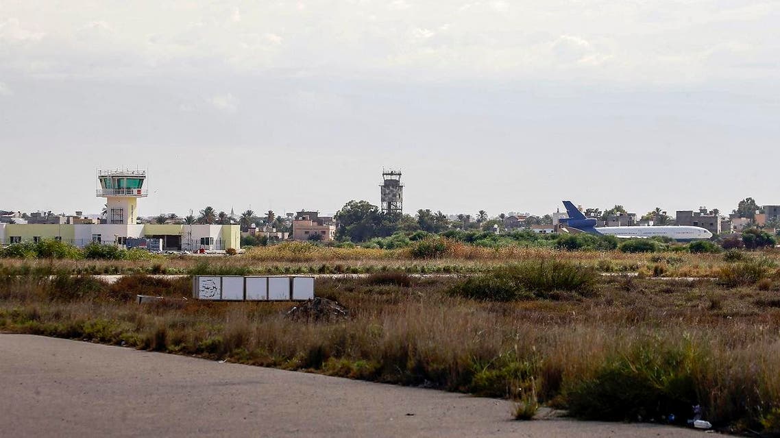 A file photo taken on October 29, 2019 shows a view of the Libyan capital Tripoli's Mitiga International Airport. (AFP)