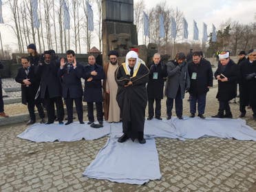 Dr. Mohammed Al-Issa with an interfaith delegation at the Auschwitz Nazi German death camp on January 23, 2020. (Photo courtesy: Auschwitz Memorial Museum)