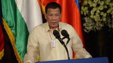 Philippine President Rodrigo Duterte speaks duting a joint press conference with his Indian counterpart Ram Nath Kovind (not pictured) at Malacanang Palace in Manila on October 18, 2019. Kovind is in the Philippines for a five-day state visit that began October 17. (File photo: AFP)