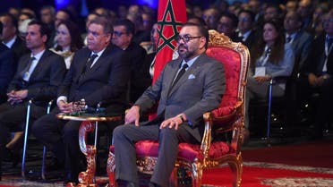 The Moroccan King Mohammed VI attends the inauguration of a car assembly line at the Kenitra PSA Car Assembly Plant on June 21, 2019. (File photo: AFP)
