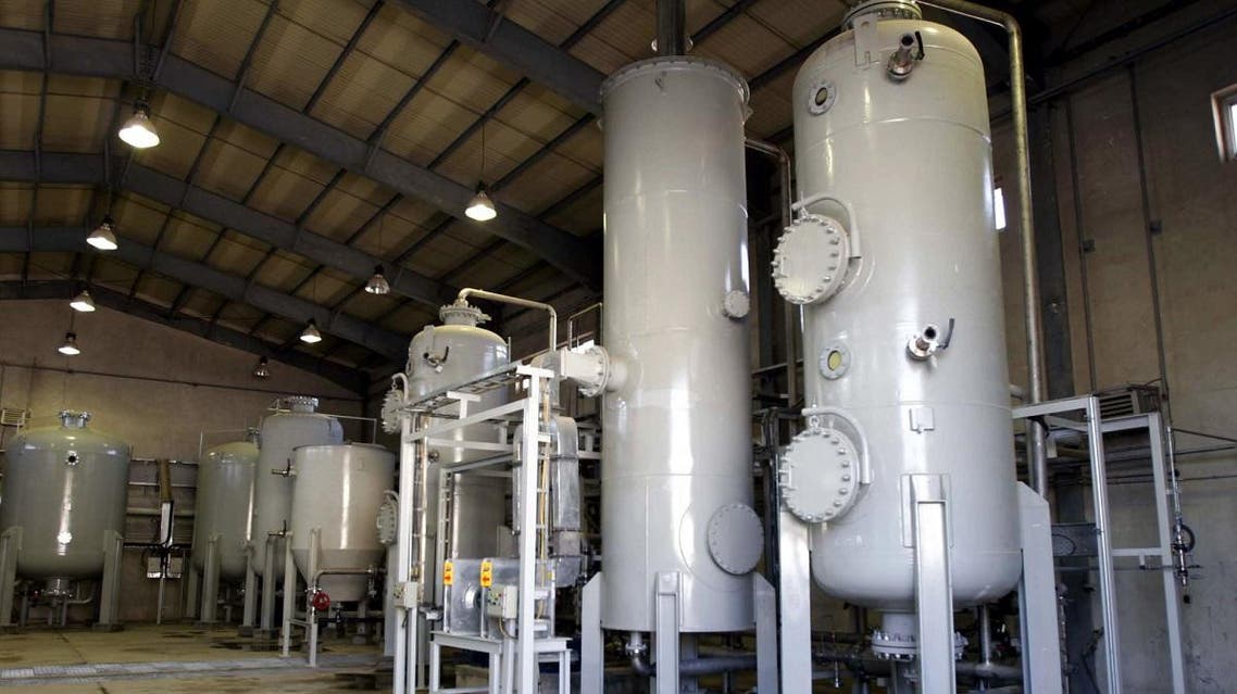 The interior of the Arak heavy water production facility in Arak, 360 kms southwest of Tehran, Iran. (File photo: AP)