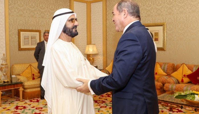 محمد بن راشد مع بوقادوم