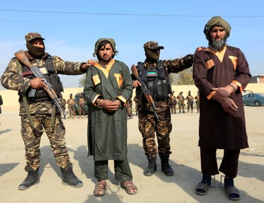 Captured Taliban insurgents are presented to the media after being detained with car explosive devices in Jalalabad, Afghanistan December 10, 2019. (Reuters)