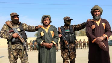 Captured Taliban insurgents are presented to the media after being detained with car explosive devices in Jalalabad, Afghanistan December 10, 2019. (Reuters)