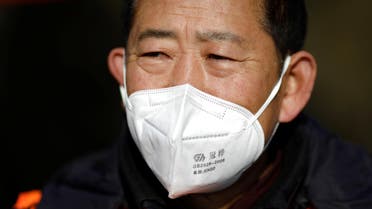 Man near Beijing with mask from coronavirus, China January 29, 2020. (Reuters)