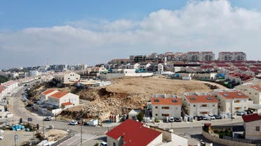 A view overlooks the Jewish West Bank settlement of Ari'el, Tuesday, Jan. 28, 2020. (AP)