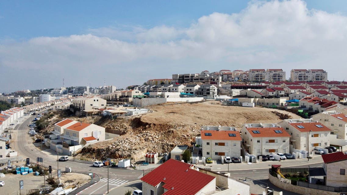 A view overlooks the Jewish West Bank settlement of Ari'el, Tuesday, Jan. 28, 2020. (AP)