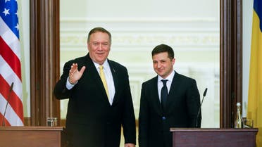 الرئيس الاوكراني وبومبيو في كييف