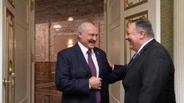 بومبيو مع رئيس بيلاروسيا