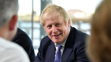Prime Minister Boris Johnson chairs a cabinet meeting at the National Glass Centre at the University of Sunderland, Sunderland, Britain, on January 31, 2020. (Reuters) 