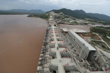 The $4 billion Grand Ethiopian Renaissance Dam (GERD), under construction near Ethiopia’s border with Sudan on the Blue Nile, which flows into the Nile river. (Reuters)
