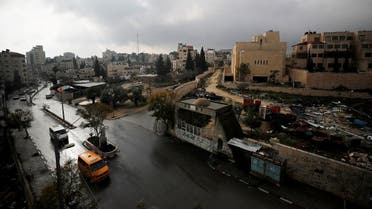 An abandoned Palestinian parliament building is seen in a general view picture of the Palestinian town of Abu Dis in the Israeli-occupied West Bank, east of Jerusalem. (Reuters)