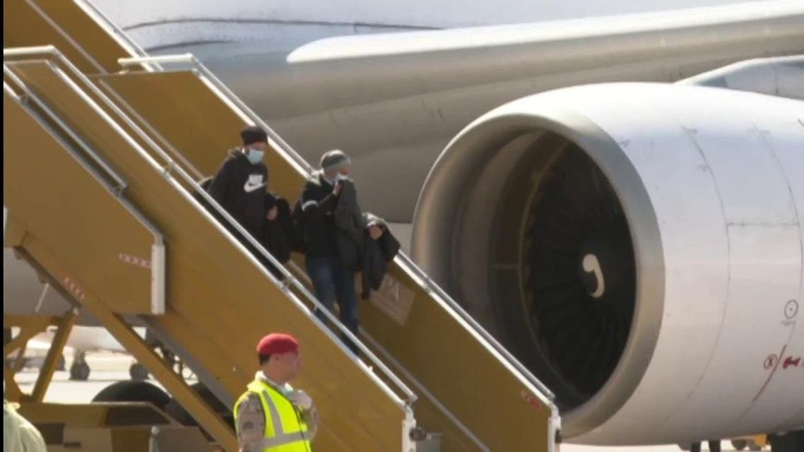 Ten Saudi Arabian students evacuated from China's coronavirus epicenter Wuhan arrived in the Kingdom. (Screengrab)