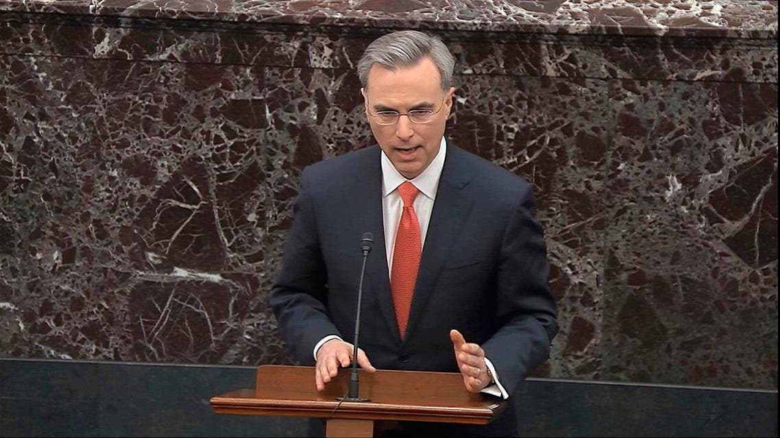 White House counsel Pat Cipollone speaks during closing arguments in the impeachment trial against President Donald Trump in the Senate. (AP)