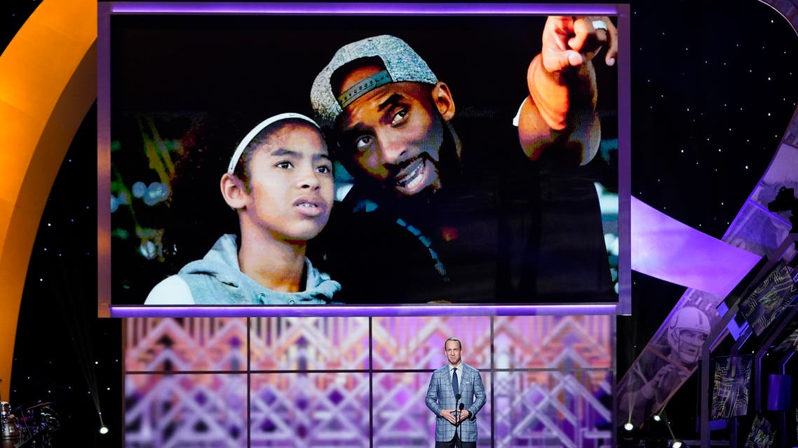 A tribute to Kobe Bryant and his daughter Gianna at the NFL Honors football award show on Feb. 1, 2020. (Photo: AP)