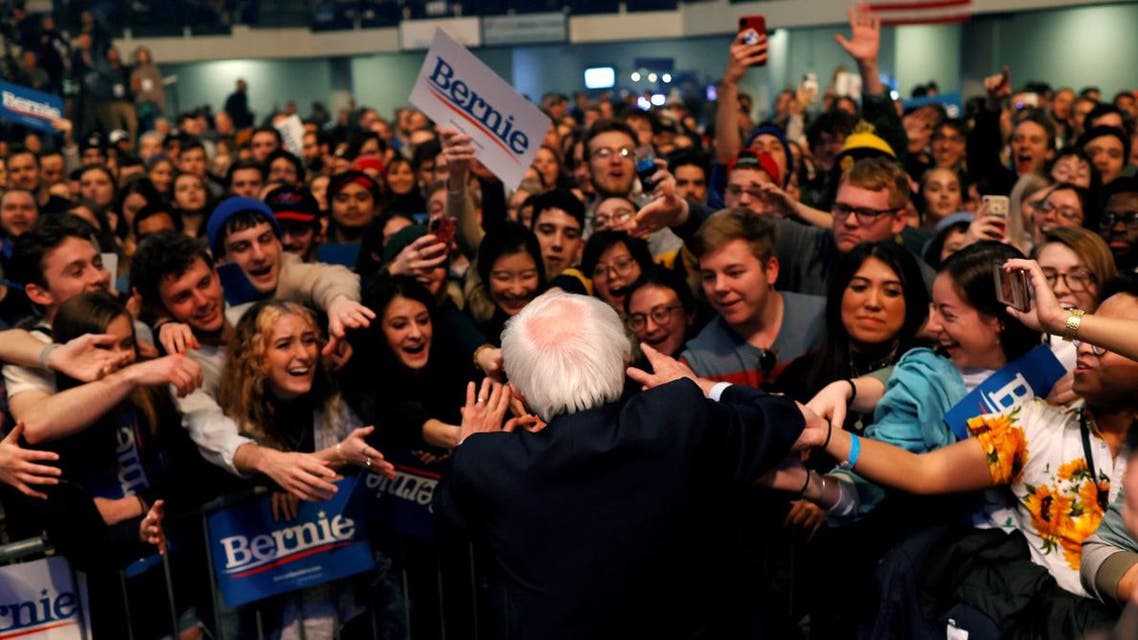 Democratic U.S. presidential candidate Senator Bernie Sanders greets supporters after speaking at a campaign rally in Cedar Rapids, Iowa, U.S., February 1, 2020. (Photo: Reuters)