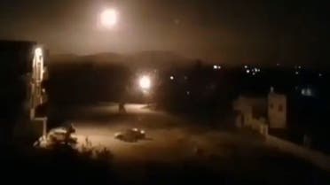 من القصف الإسرائيلي فوق ريف دمشق 