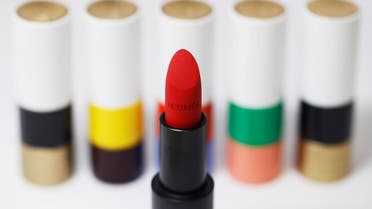 Lipsticks by French luxury group Hermes are seen in this illustration picture as the group announced its first foray into cosmetics with make-up, February 5, 2020. (Reuters)