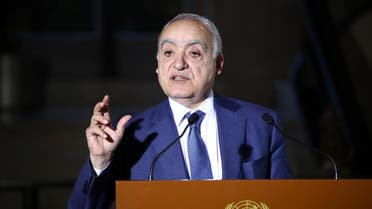 UN Envoy for Libya, Ghassan Salame holds a news briefing after a meeting of the 5+5 Libyan Joint Military Commission in Geneva, Switzerland. (File photo: Reuters)