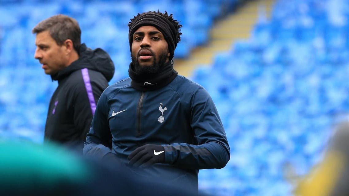 Tottenham Hotspur's English defender Danny Rose attends a training session at the Etihad Stadium in Manchester, north west England on April 16, 2019. (AFP)
