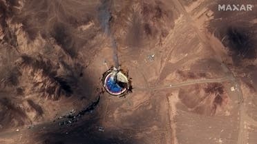 This photo shows the aftermath of a failed missile launch at the Iranian space center in August, 2019. (File photo: AP)