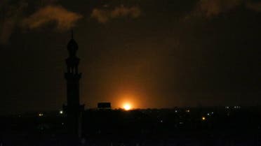 A ball of fire is seen following an Israel airstrike at Khan Yunis in the southern Gaza Strip early on February 10, 2020. (Photo: AFP)