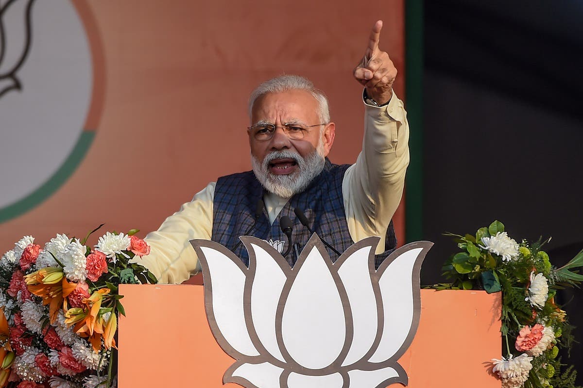 India's Prime Minister and Bharatiya Janata Party (BJP) leader Narendra Modi gestures as he speaks during a rally in New Delhi. (File photo: AFP)