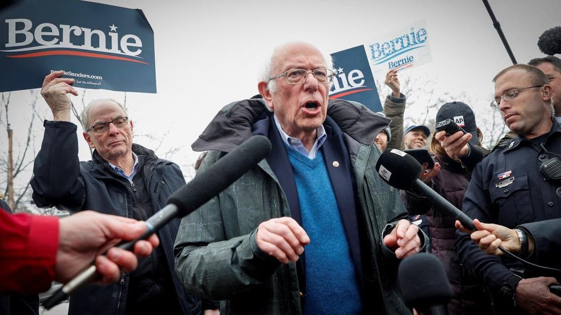 Democratic U.S. presidential candidate Senator Bernie Sanders speaks to the media at a polling station at the McDonough School on Election Day in the New Hampshire presidential primary election in Manchester, New Hampshire, U.S., February 11, 2020. (Photo: Reuters)