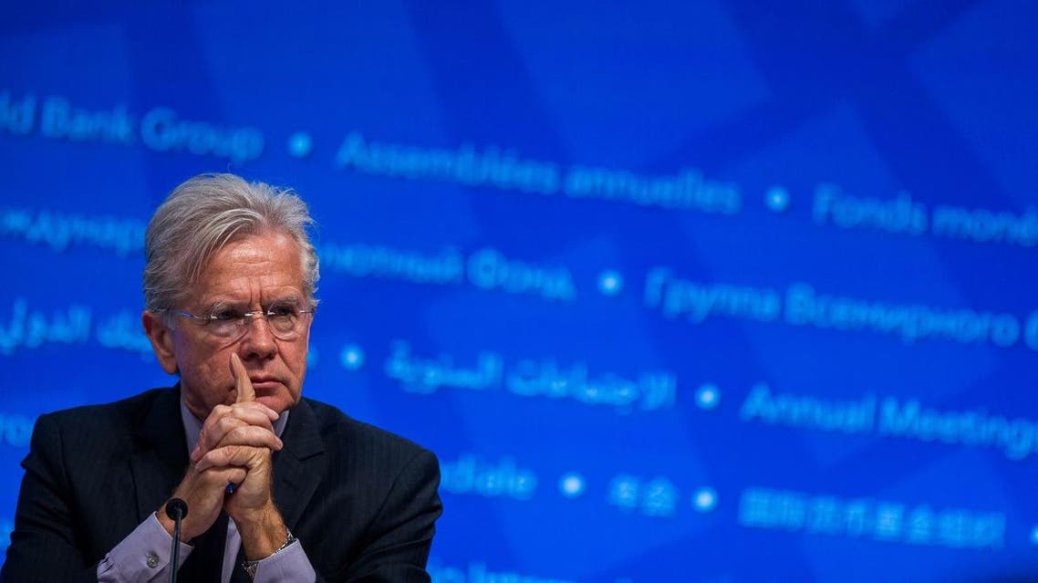 MF Spokesman Gerry Rice attends a press conference at the 2016 Annual Meetings of the International Monetary Fund Headquarters. (AFP)