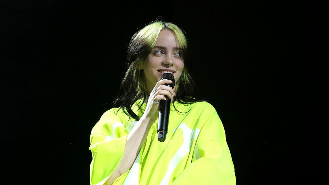 Billie Eilish performs live on stage at the 2020 Spotify Best New Artist Party at The Lot Studios (AP)