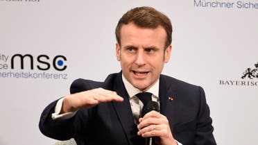 French President Emmanuel Macron gestures on the second day of the Munich Security Conference in Munich. (File photo: AP)